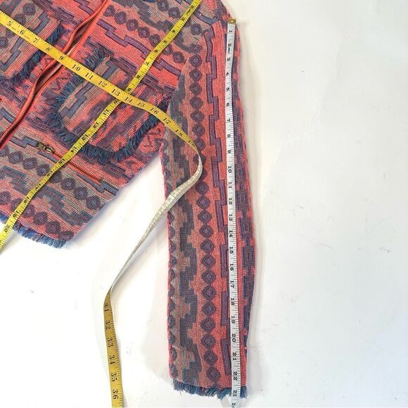 Umgee multicolored zip-front blazer /jacket ethnic print Size M - Picture 10 of 13